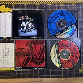 Lot 2 Virtua Guns Controllers Games VIRTUA COP １2  Sega Saturn SEGA SS Japan Box