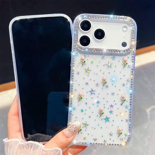 For iPhone 17 Pro Max 16 17 15 14 13 16E Anti-fall Glitter Back Case Phone Cover - Picture 7 of 23
