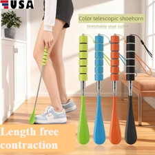 Extra Long Handle Shoe Horn Stainless Steel 28" Handled Metal Shoehorn Horns USA