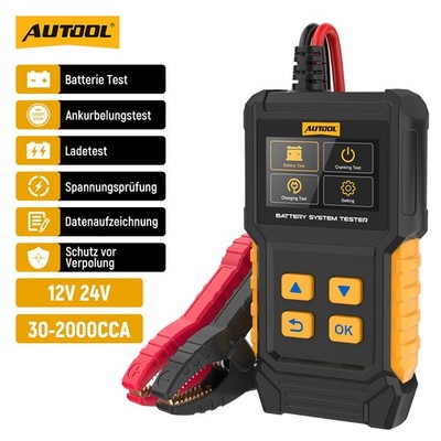 Batterietester 12V 24V Spannungstest Batterie Testgerät Prüfer Autobatterieteste