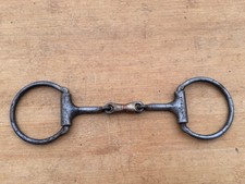 Dutton Dee Ring Dog Bone Western Snaffle Bit  5" Mouth