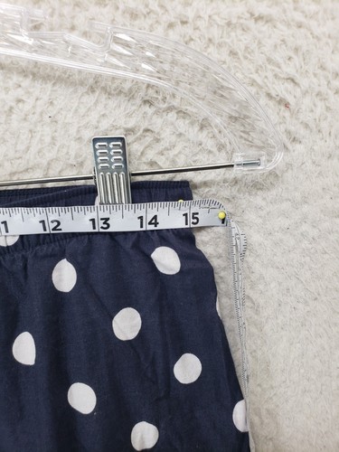 GapBody Women Pants Extra Small Navy Polka Dot Cotton Blend Drawstring Pajama - Picture 7 of 19