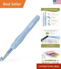 Sleek 8mm Crochet Hook with Color-Coded Design - Ideal for Stress-Free Stitching