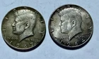 TWO Kennedy Half Dollars: 1964-P and 1967-P / Circulated
