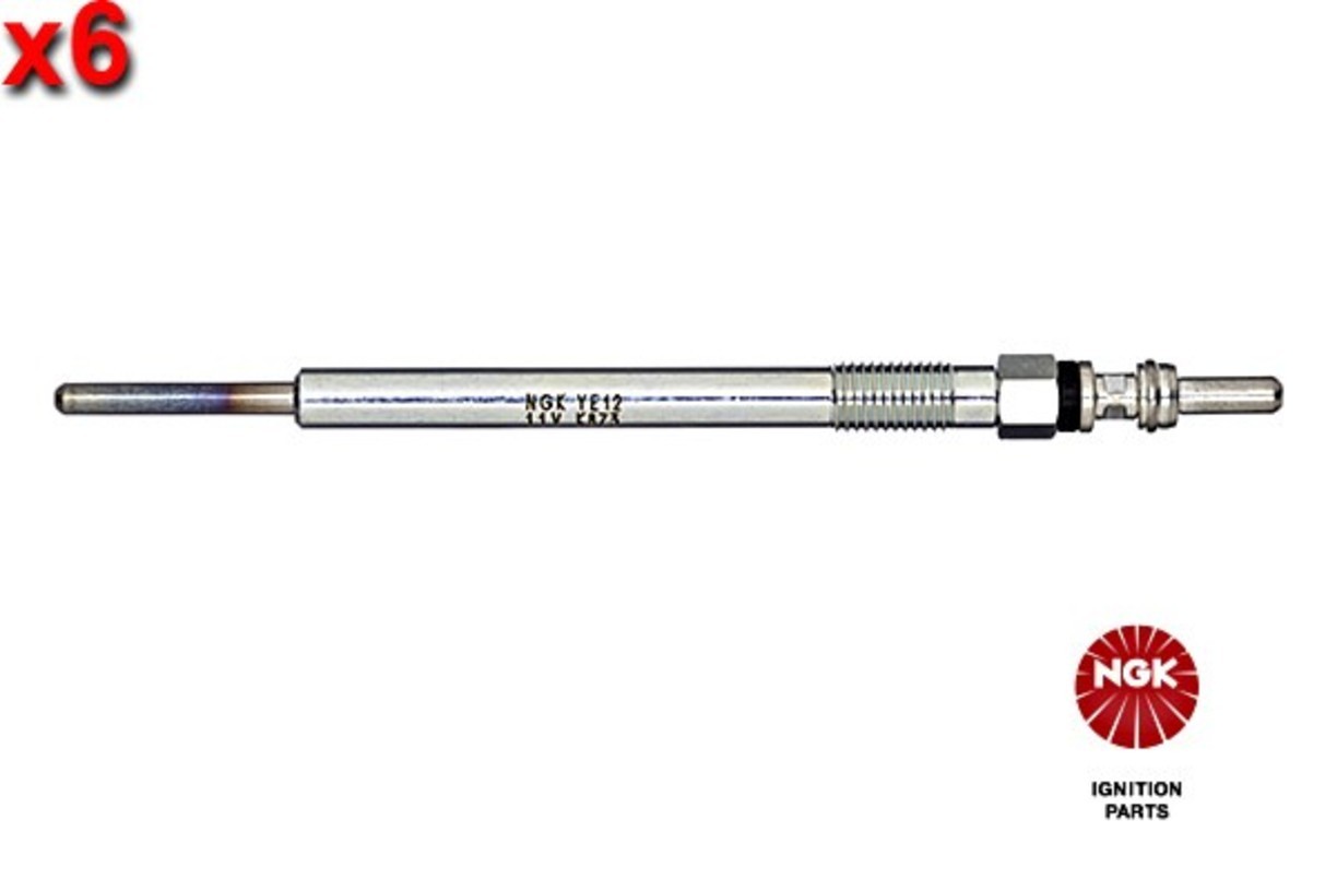 NGK 6x Glow Plug For CITROEN C6 JAGUAR Xf LAND ROVER PEUGEOT VOLVO 01-18 596076