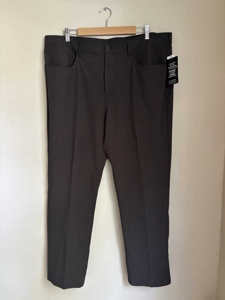 PGA Golf Pants 4Way Stretch Mens 40X30 Flat Front Outdoor Casual Performance NWT - Image 2 of 4
