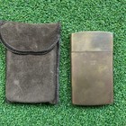 Vintage Chas T. Kennedy Korea Brass Cigarette Case No. 9 with Pouch