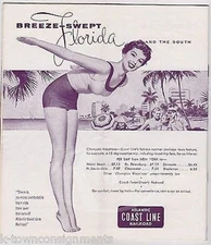 Atlantic Coast Lone Florida Vacations Vintage Advertising Railroad Timetable