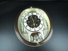Seiko Swarovski Clock Melody in Motion Wall QXM491BRH 18 Melodies READ