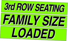 Ez-line Vinyl Windshield Stickers 3 Dozen 15 Inch Chartreuse Slogan EZ115-Pack8