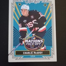 O-Pee-Chee Charlie McAvoy USA 2025-26 Hockey Nations Face-Off Base Set #517