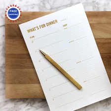 Meal Planning Notepad 6x9 50 Sheets Whats Dinner Weekly Planner Grocery List