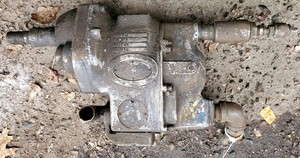 Thor Power Tool Multi-Vane Pneumatic Air Drill Vintage Large Silver Aurora IL