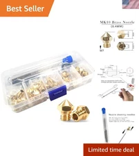 Universal MK10 Nozzles 0.4mm with Tools & Metal Box - 25  Brass Pieces