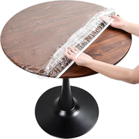 Transparent Tischdecke Rund, Wetterfest Gartentischdecke Rund Mit Gummizug, Durc