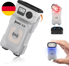 WUBEN X3 Aufladbar Mini Taschenlampen Mit Ladestation Und Magnet, Taschenlampe M