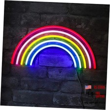 15 x 7.5 inch LED Neon Multi-Colored Rainbow Wall Sign for Cool Light,