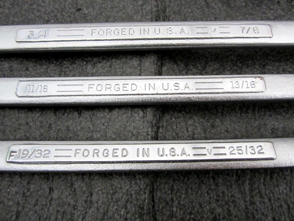 Vintage Craftsman 8pc SAE Box End Offset Wrench Set 3/8" to 1-1/4" USA