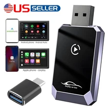 2 in 1 Mini Wireless Carplay Android Auto Adapter Box Plug&Play Wireless Dongle