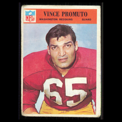 Vince Promuto #188 1966 Philadelphia (damaged) Washington Redskins Football Card