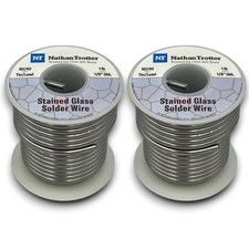 2 PACK--Nathan Trotter 60/40 Solder 1lb.Spool for Glass Projects & Other Crafts