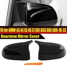 2x Spiegelkappen Außenspiegel Für BMW X3 G01 X4 G02 X5 G05 X6 G06 X7 G07 Schwarz