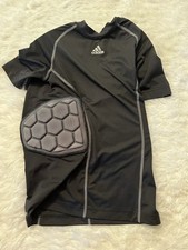 Adidas Medium Men’s Black Compression Padded Shirt Side Back Shoulder Protection