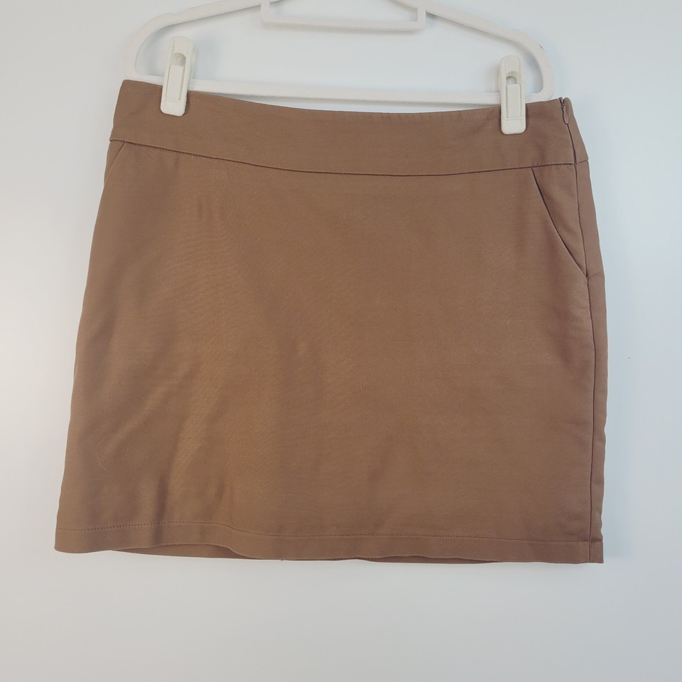 Hola Mini Skirt Size XL 14 AU Tan Pockets 