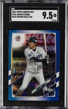 2021 TOPPS CHROME NPB BLUE REFRACTOR 2/150 #136 SOSUKE GENDA SGC 9.5
