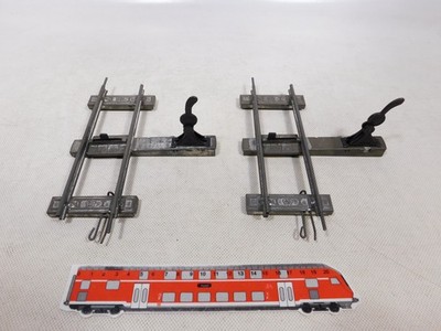 Märklin Spur 1: 2x Umschalt-Gleis Umschalter 17,6 cm Uhrwerk-Betrieb #EI923-0,5