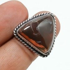 Crazy Lace Agate Gemstone Ring Handmade Anniversary Gift Jewelry 6.50" MXR 4514