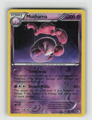 Musharna Reverse Holofoil Boundaries Crossed [BCR - 69/149] Pokemon MP