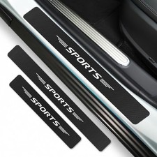 4Pcs Universal Car Door Sill Protector, Carbon Fiber Scratch Resistant Door E...