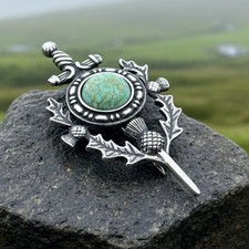 Celtic Kilt Pin Scottish Scotland Thistle Kilt Pin Pewter Gift