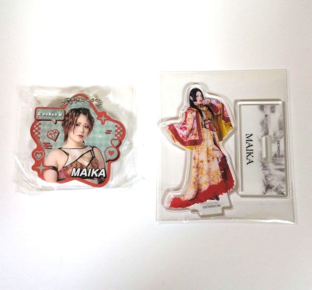 Stardom Maika Acrylic Stand & Keychain Set, New, Japanese Pro Wrestling