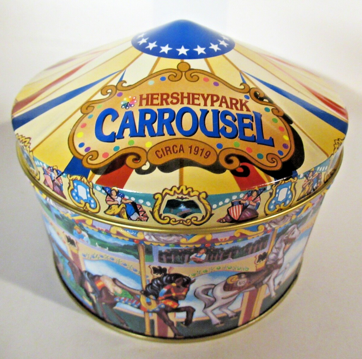 Vintage 1996 Hershey Park 1919 Carrousel Hometown Series Canister