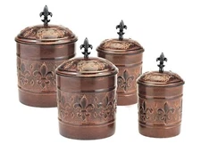 4 Piece Versailles Canister Set with Fresh Seal® Covers