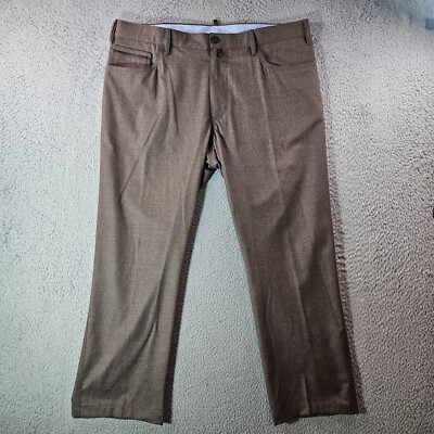 Stefano Ricci 100% Wool Pants Men EU 54 US 36 Inseam 28'' Brown