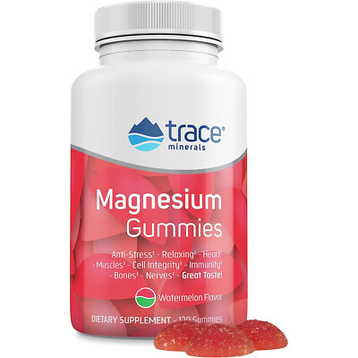 Trace Minerial Magnesium Gummies, Watermelon Flavor, 120 Gummies