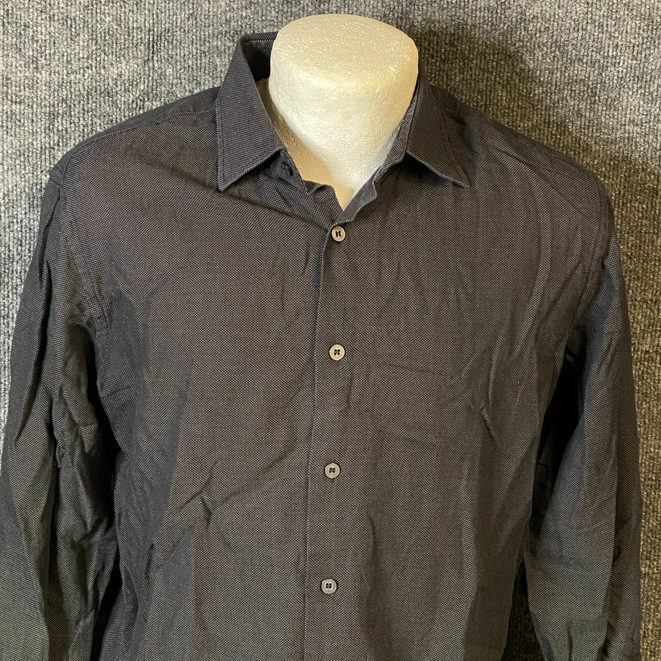 Camisa Paul Smith London Grande 16 41 Negro Blanco Lunares Hombre Botón Foto 4 de 4