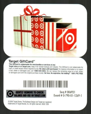 TARGET Box in a Box, in a Box, in a Box, ... ( 2008 ) Gift Card ( $0 ) V1