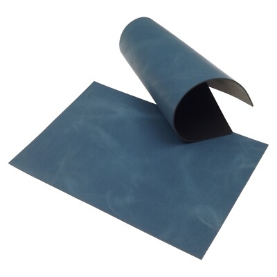 Rindleder Petrol Pull-Up 2,2 mm Dick A4 Format Echt Leder Stück Leather 44