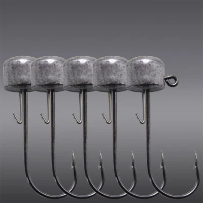 50 Pack 2.5G 3.5G 5G 6G Mushroom Ned Rig Jig Head Hooks Bass Crappie Trout