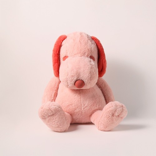 Snoopy Handmade Plush Doll Pink L size PEANUTS CAFE exclusive from Japan HOTEL - Picture 1 of 5