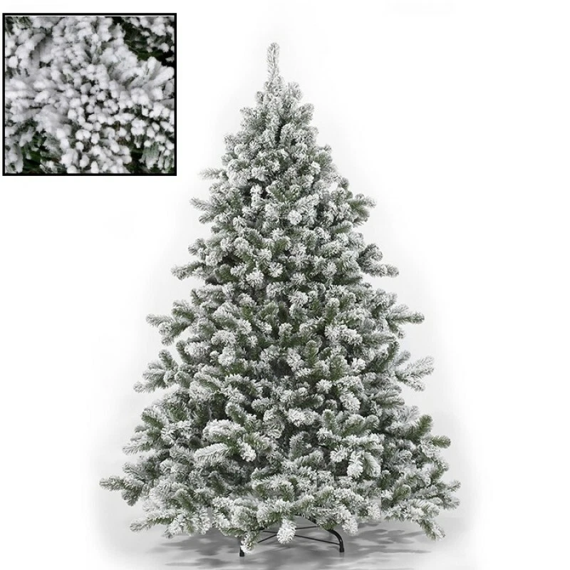 Albero di Natale innevato artificiale Tirolese cm 180 210 230 270 folto - Rotex