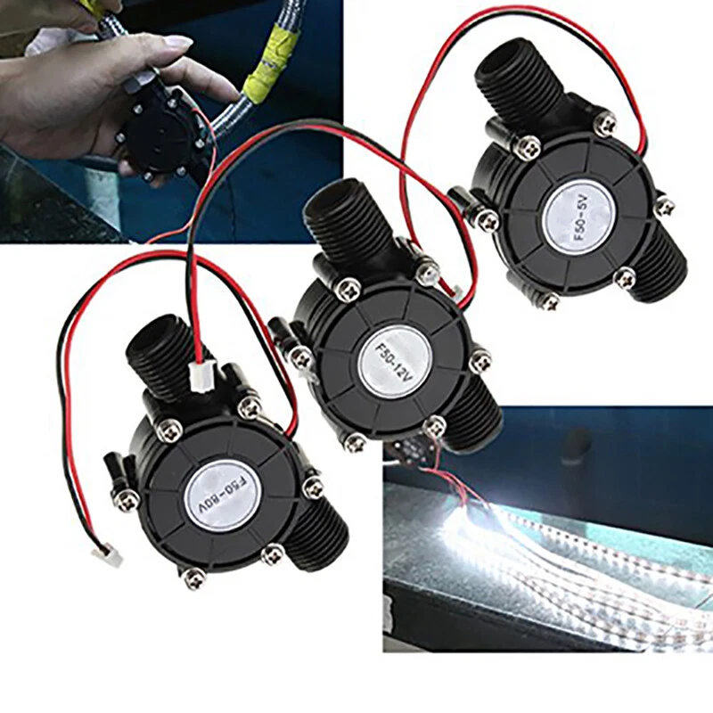 DC 5/12/80V 10W Micro Turbine Generator Hochleistungs Hydraulik Wasserladegerät - Bild 3 von 4