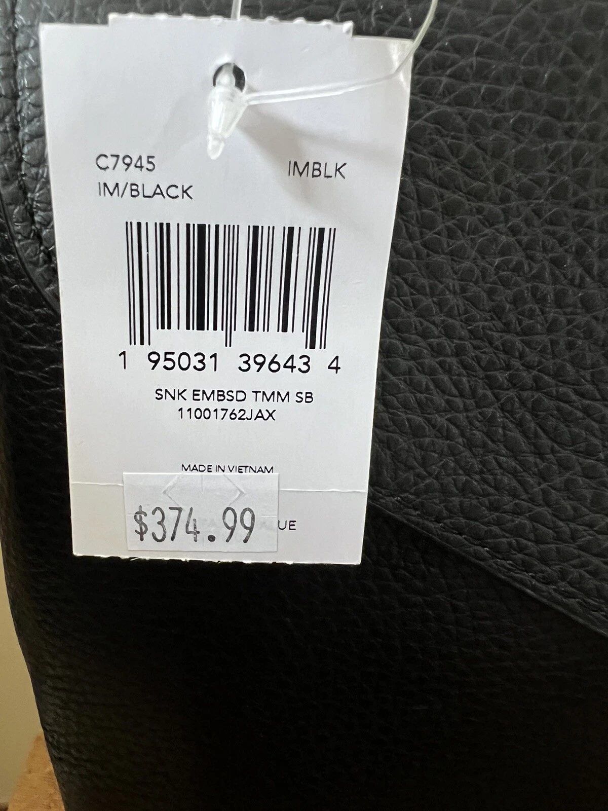 Borsa a tracolla Coach nuova con etichette Tammie in pelle ciottolata nera C7945