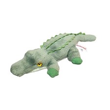 Aurora Green Alligator Crocodile Yellow Eyes Plush Stuffed Animal Toy 10"