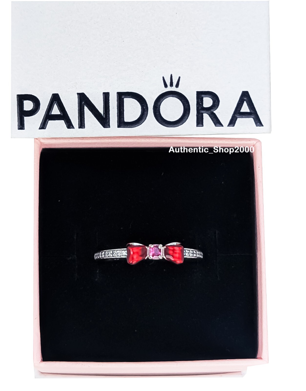 New 100% Authentic PANDORA 925 Ale Disney Princess Snow White Bow Ring ...
