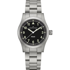 New Hamilton Khaki Field Quartz ST Steel 38mm Black Dial Men's Watch H69401130